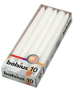 Tapered candle 245/24 (12 boxes of 10) White