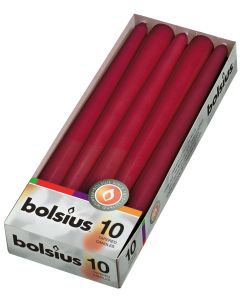 Tapered candle 245/24 (12 boxes of 10) Wine Red